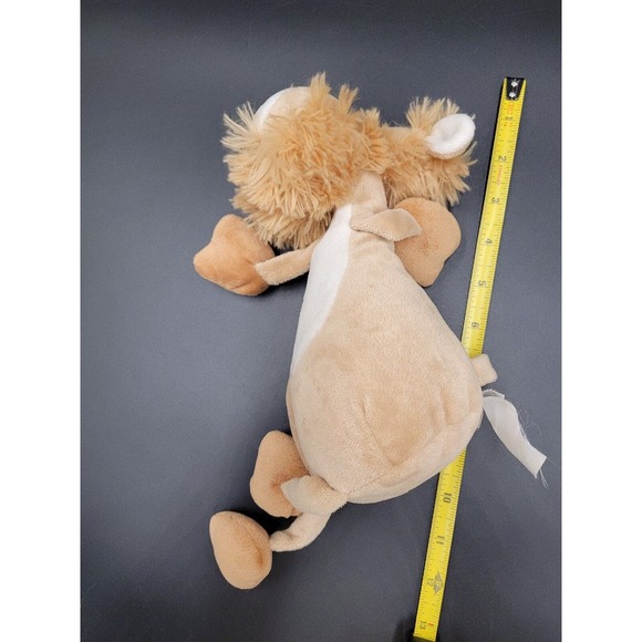 Plush Lion Stuffed Animal 12" Floppy Arms Legs Derpy Brown Cream Smiley - Picture 5 of 9